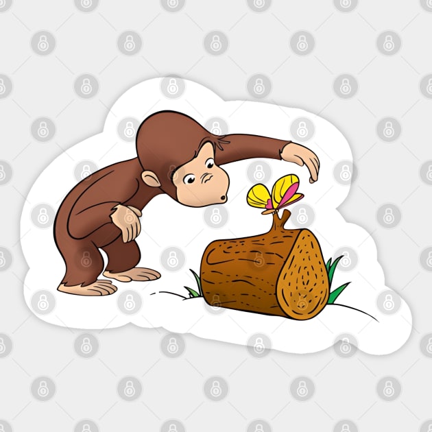 Curious George 5 Sticker by NobleNotion